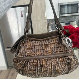 Fendi Brown Crocodile Pattern Women's Bag